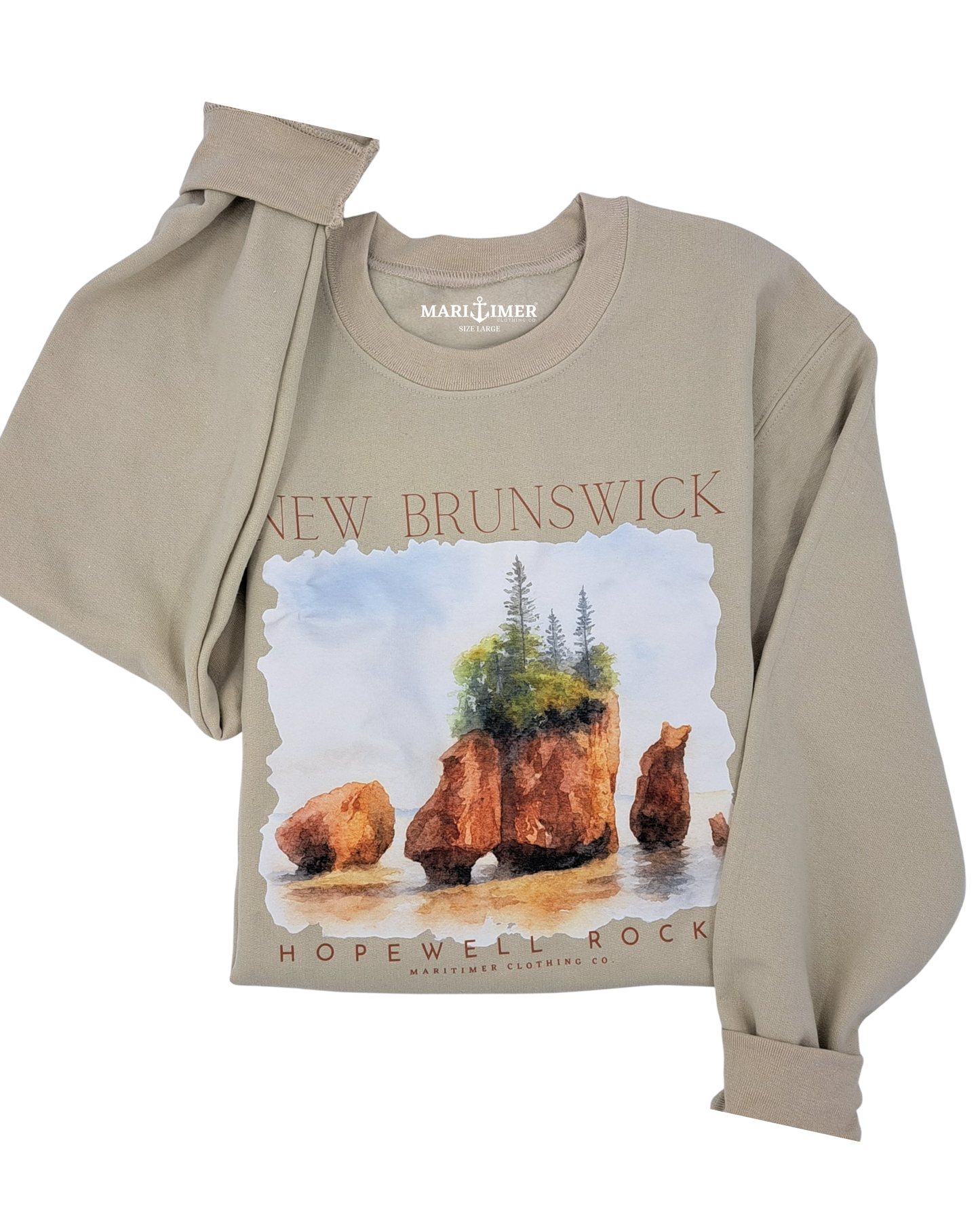HOPEWELL ROCKS WATERCOLOR CREWNECK