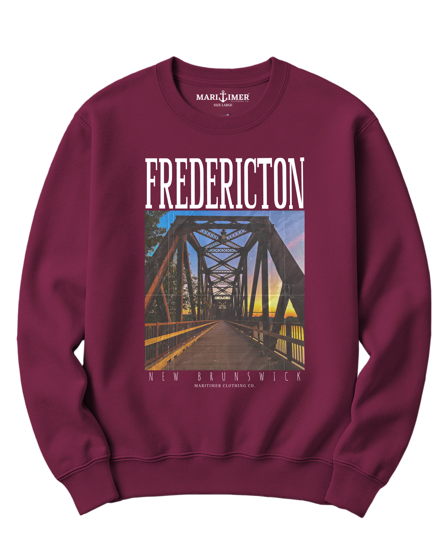 FREDERICTON WALKING BRIDGE CREWNECK SWEATSHIRT