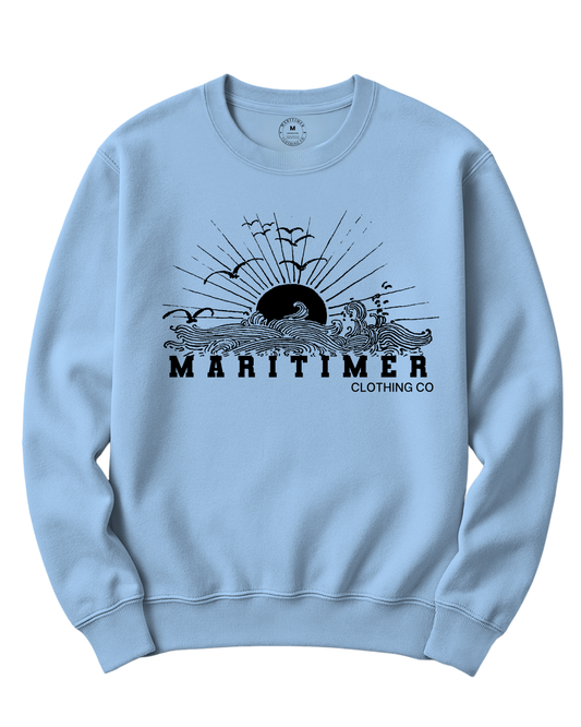 SUNSET WAVES | CREWNECK SWEATSHIRT