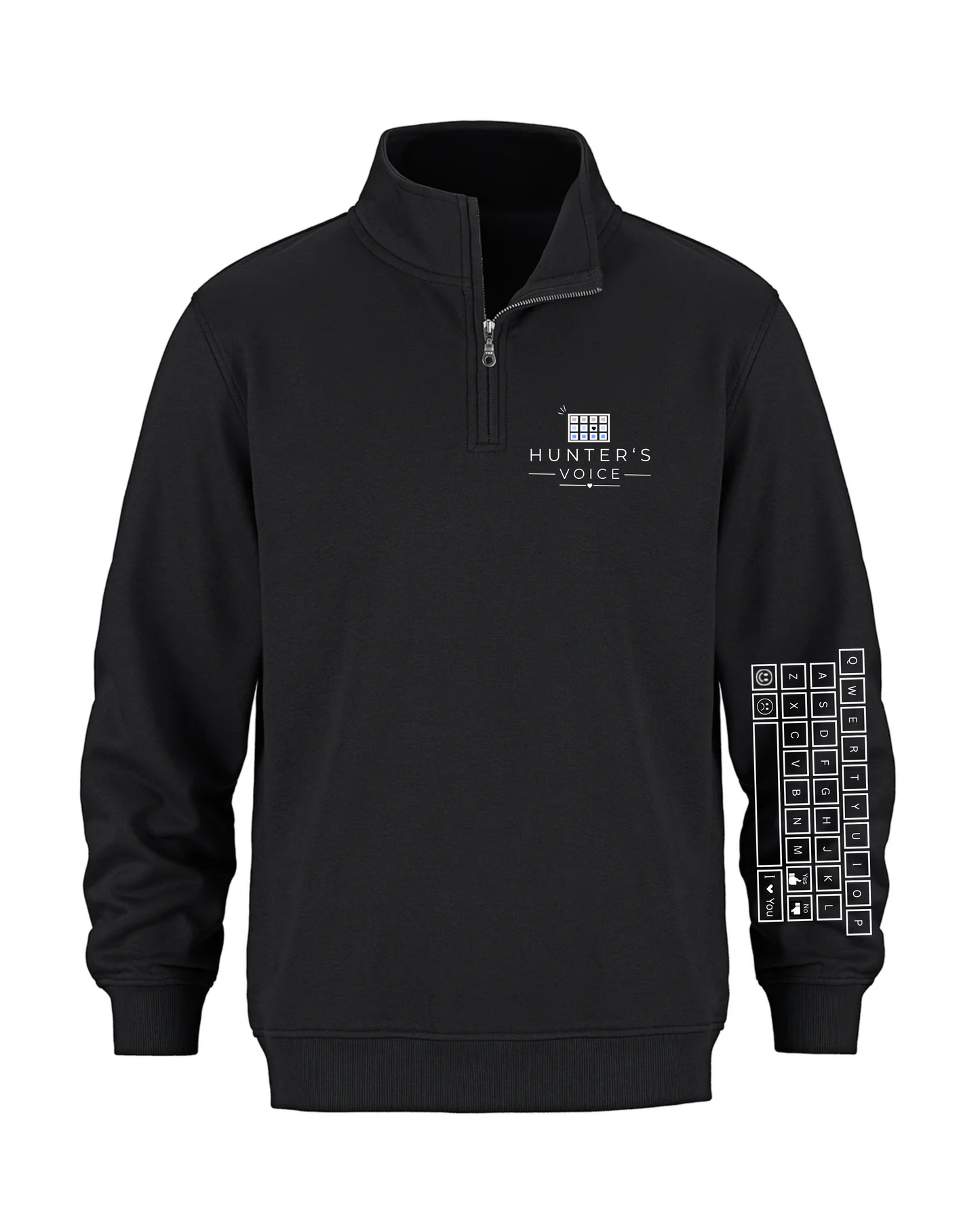 HUNTERS VOICE | BLACK & WHITE KEYBOARD | 1/4 ZIP