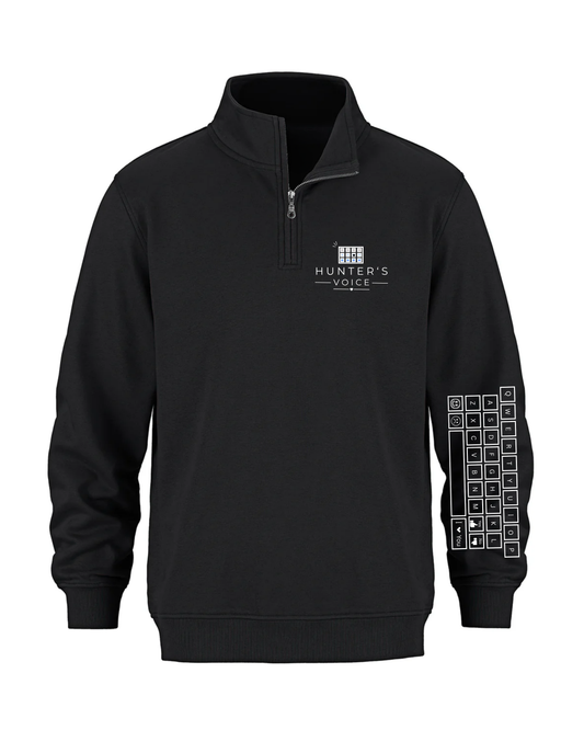 HUNTERS VOICE | BLACK & WHITE KEYBOARD | 1/4 ZIP