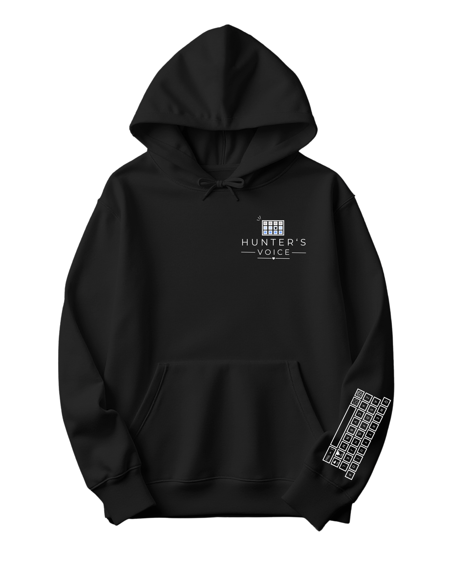 HUNTERS VOICE | BLACK & WHITE KEYBOARD | HOODIE