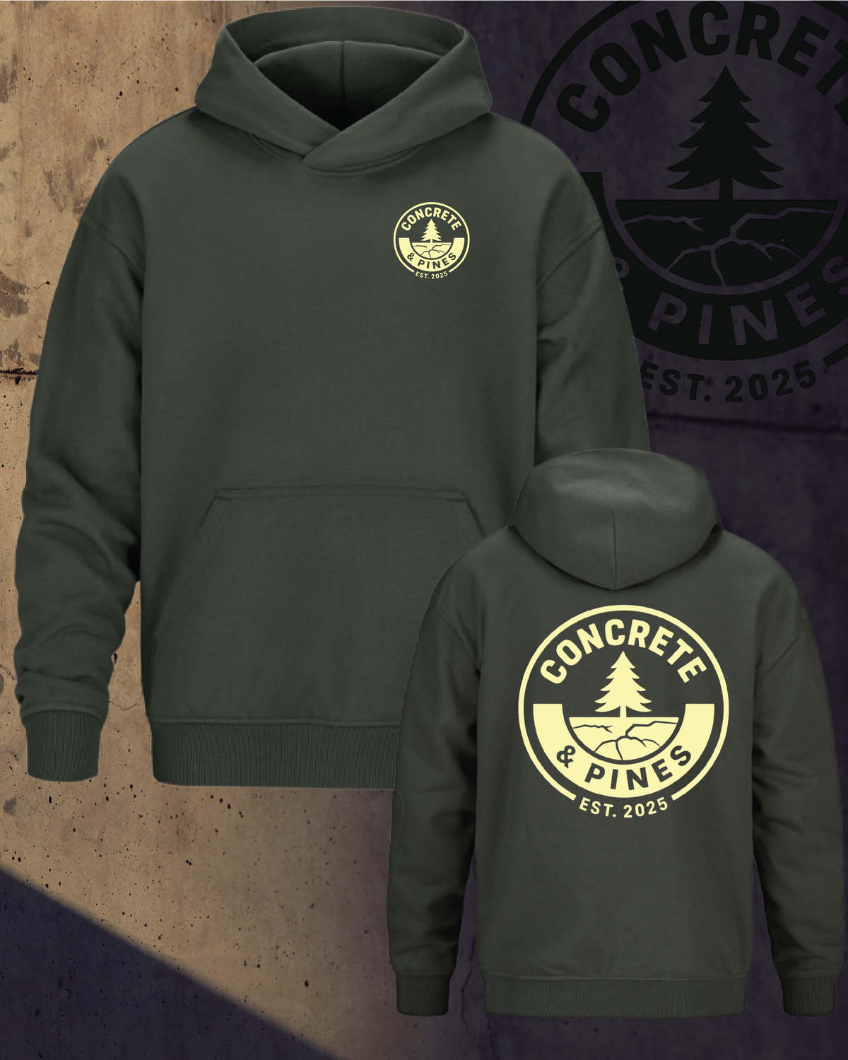 CONCRETE & PINES | HEAVY DROP HOODIE