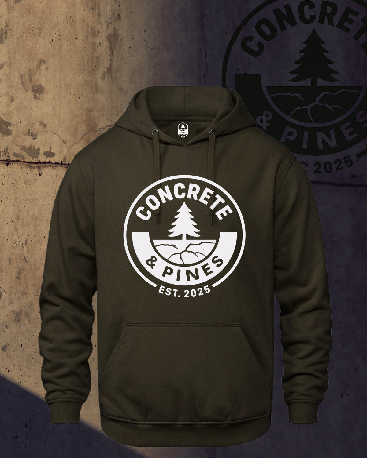 CONCRETE & PINES | REGULAR FULL CIRCLE HOODIE