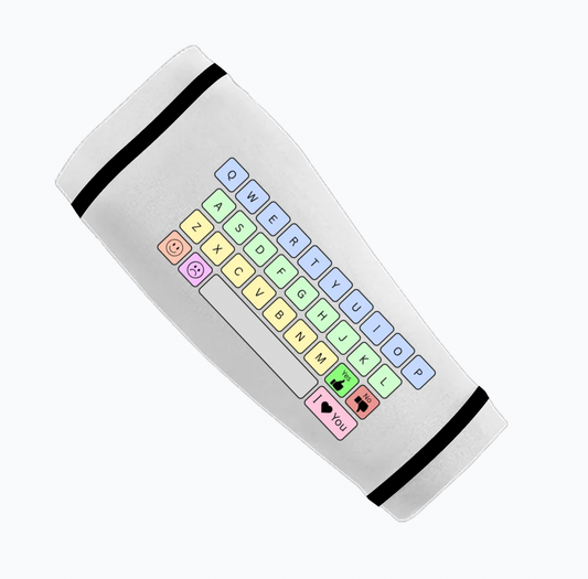 HUNTERS VOICE KEYBOARD COMPRESSION TIGHT FIT FOREARM SLEEVE | COLOURED KEYBOARD
